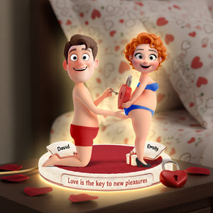 Love Is The Key Light Box Personalized Gifts For Couple 06OHQN081225 - Light Box - GoDuckee