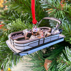 Custom Photo Gifts for Pontoon Boat Lovers Ornament 55acvp140924 - Ornament - GoDuckee