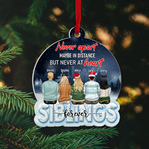 Siblings Forever Personalized Family Acrylic Ornament 02NATN010923 - Ornament - GoDuckee