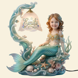 Cute Mermaid Princess Light Box - Personalized Custom Photo Gift For Kids 02NADT190326 - Light Box - GoDuckee