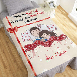 Personalized Gift For Couples, Couple Christmas Blanket 01TOMH231024HG - Blanket - GoDuckee