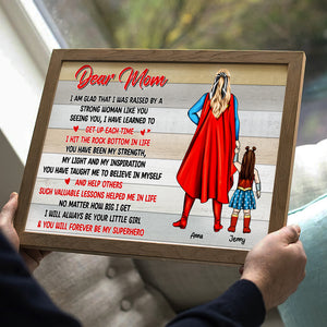 Personalized Gifts For Mom Canvas Print You Will Forever Be My Superhero 05qhtn010324pa Mother's Day Gifts - Canvas Print - GoDuckee