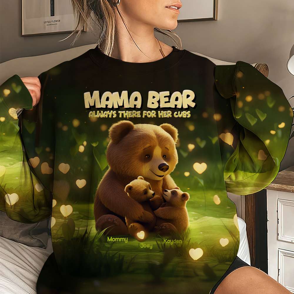Personalized Gift For Mom Shirt, Mama Bear Hug 02QHLU060325 - AOP Products - GoDuckee