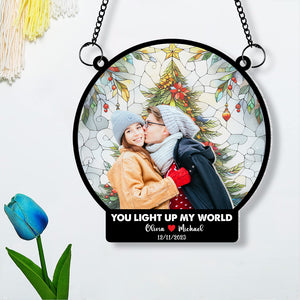 Custom Photop Gifts For Couple Suncatcher Ornament 02PGMH200724 - Ornament - GoDuckee