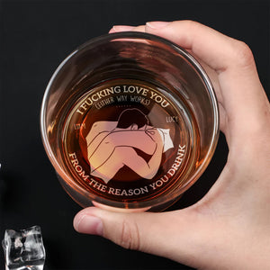 Personalized Gifts For Couple Engraved Whiskey Glass 02ohpu310524 - Drinkware - GoDuckee