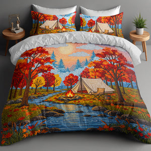 Autumn Camping Quilt Bedding Set – Gifts for Camping Lovers 03pgqn150725 - Bedding Set - GoDuckee