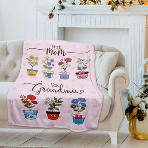 Personalized Gifts For Grandma Blanket, Flower Garden 02KALU140924 - Blanket - GoDuckee