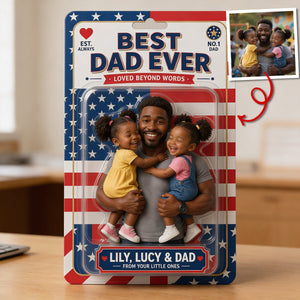 Custom Photo Best Dad Ever Acrylic Plaque - Personalized Gifts For Dad 01tytn040526 - Shaped Plaques - GoDuckee