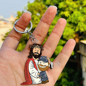 Personalized Gifts For Christians Keychain, Jesus Christ Support Your Job 02qhqn160125hg - Keychains - GoDuckee