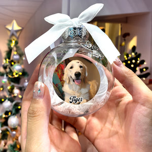 Christmas Gift For Dog Lover, Personalized Cusom Photo Memorial Ornament - Ornament - GoDuckee