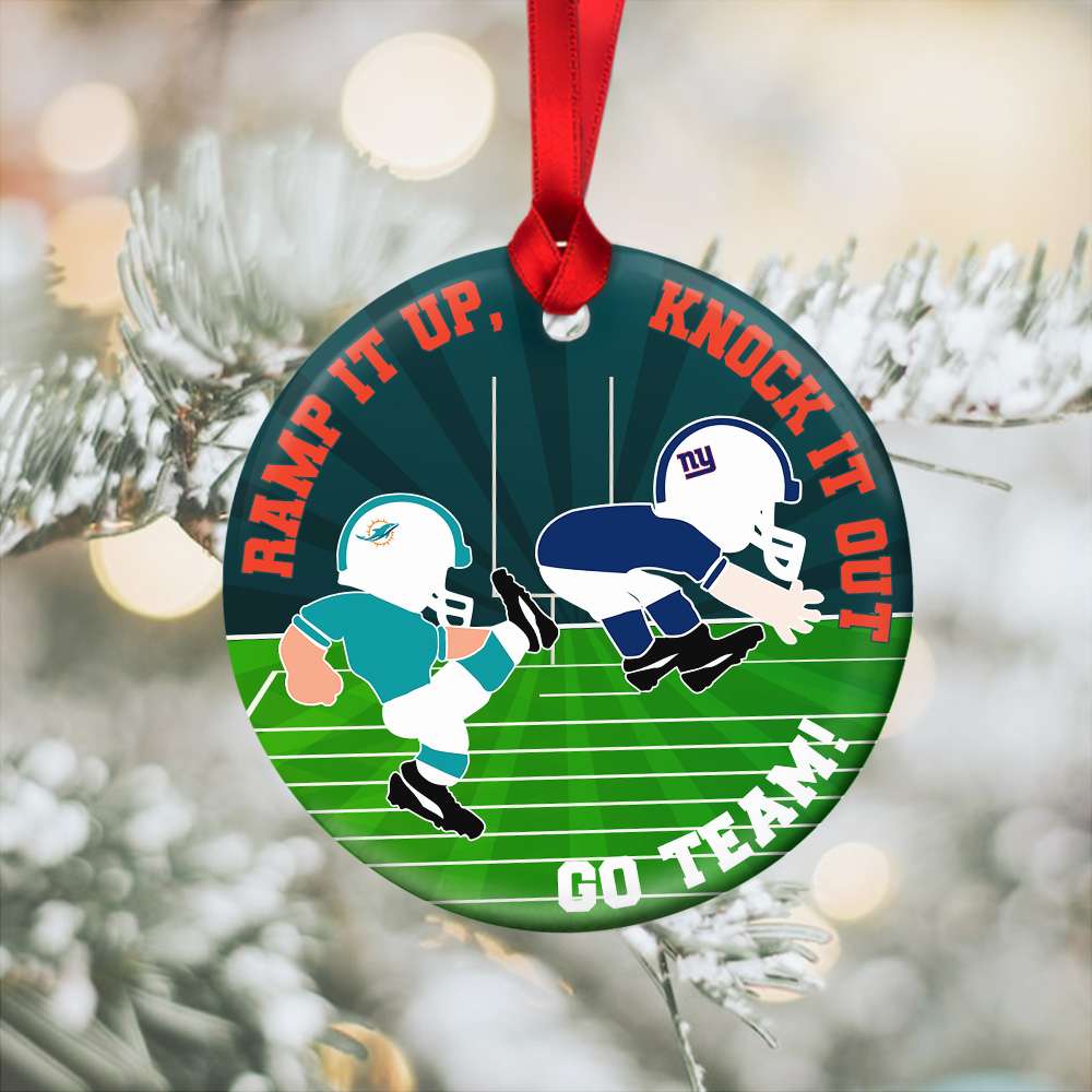 Ramp It Up, Knock It Out, Gift For Football Lover, Personalized Ceramic Ornament, American Football Ornament, Christmas Gift 04HTHN121023 - Ornament - GoDuckee