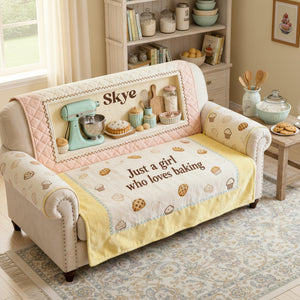 Baked With Love Quilted Sofa Cover - Personalized Gifts For Baking Lovers 02KITA260126 - Sofa Cover - GoDuckee