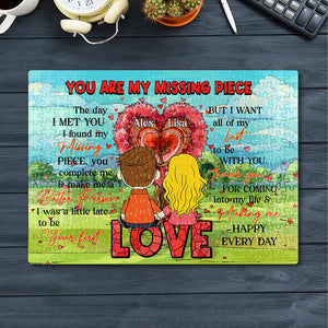 Personalized Gifts For Couple Lover Jigsaw Puzzle We are my missing piece 04XQMH121224HG - Jigsaw Puzzles - GoDuckee