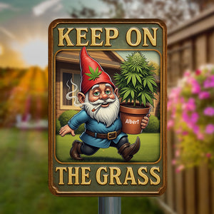 Smoking Gnome Metal Sign – Personalized Gifts For Weed Lovers 06toqn160625 - Metal Signs - GoDuckee
