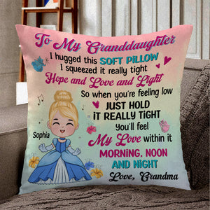 Gift For Grandkids Personalized Princess/Prince Square Pillow CC-04NATN050823HA - Pillow - GoDuckee