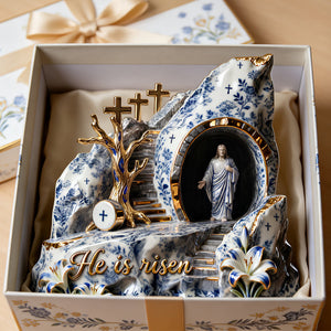 Sacred Jesus Christ Resurrection Plaque, Easter Gifts For Christians 02qhdt070326 - Shaped Plaques - GoDuckee