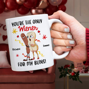 Personalized Gift For Couple Mug You're The Only Wiener For My Buns 01NAHN090124 - Coffee Mug - GoDuckee