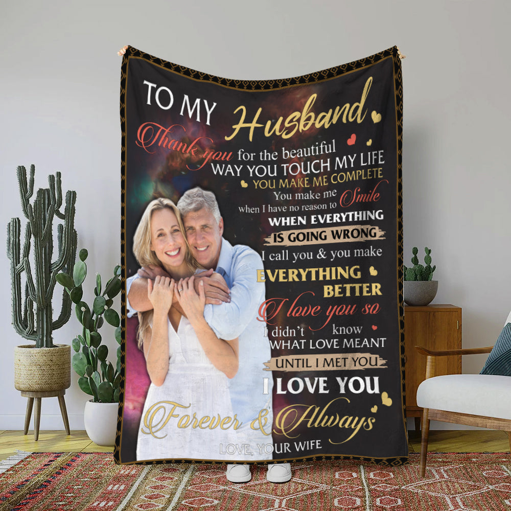 I Love You Forever & Always, Personalized Blanket, Gifts For Husband - Gifts For Wife - Blanket - GoDuckee