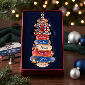 Patriot Family Acrylic Ornament - Personalized Christmas Gifts For Family 03palu101026