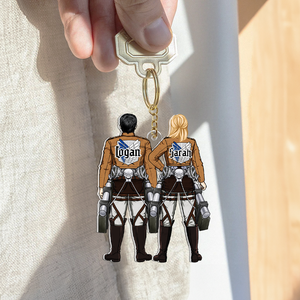 Personalized Gifts For Couple Keychain Anime Couple 06QHHU100124HH - Keychains - GoDuckee