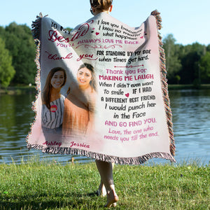 Standing By My Side, Personalized Woven Blanket, Gifts For Besite - Blanket - GoDuckee