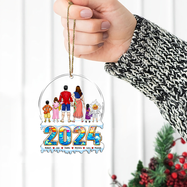 Personalized Family Acrylic Ornament 2024 - Customizable Gift – PopFan