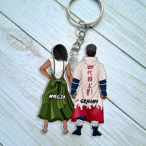 Personalized Gifts For Couple Keychain Anime Couple 01QHHU100124PA - Keychains - GoDuckee