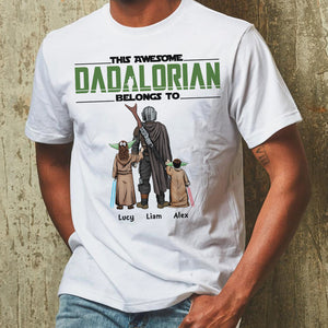 This Awesome Dadalorian Belongs To, Personalized Shirt, Gift For Dads, 01huhu310523hh - Shirts - GoDuckee