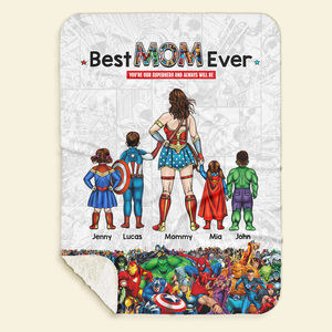 Personalized Gifts For Mom Blanket Best Mom Ever Mother's Day 01ACHU210325PA - Blanket - GoDuckee