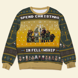 Gift For Movie Fans, Personalized Knitted Ugly Sweater, TV Series Fan Sweater, Christmas Gift 01HUXX280923 - AOP Products - GoDuckee