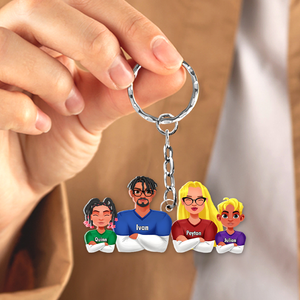 Personalized Gifts For Football Lover Family Keychain 032QHHU200125HG - Keychains - GoDuckee
