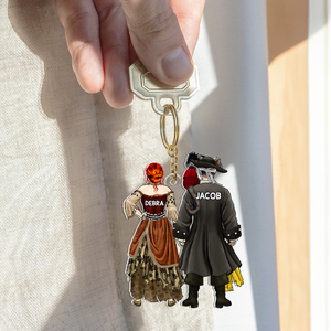 Personalized Gifts For Pirate Couple Keychain 13qhhu110125pa - Keychains - GoDuckee