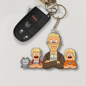 Grill Master Dad Acrylic Keychain - Personalized Gifts For Father 02QHHU160525HG - Keychains - GoDuckee