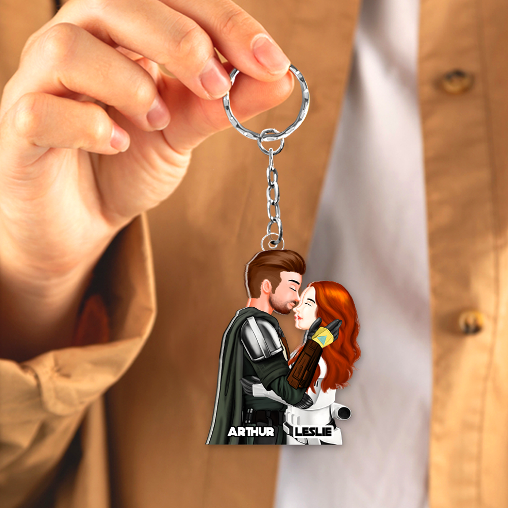 Personalized Gifts For Couple Keychain 093qhhu100125pa - Keychains - GoDuckee