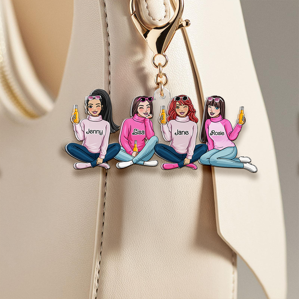 Personalized Gift For Besties Keychain Fashionable Girls 02QHHU070325HH - Keychains - GoDuckee