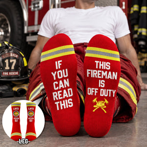 Firefighter Socks - Personalized Gifts For Firefighter 01hudh220926 - Socks - GoDuckee