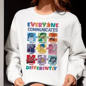 Autism Awareness Shirt Everyone Communicates Differently 02hupu240225 - Shirts - GoDuckee