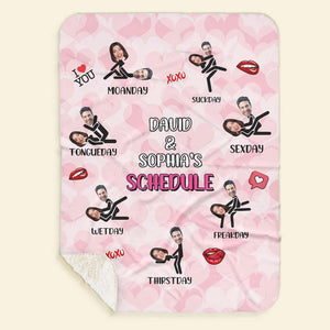 Personalized Custom Photo Gifts For Couple Blanket Naughty Couple 04TOMH181224 - Blanket - GoDuckee