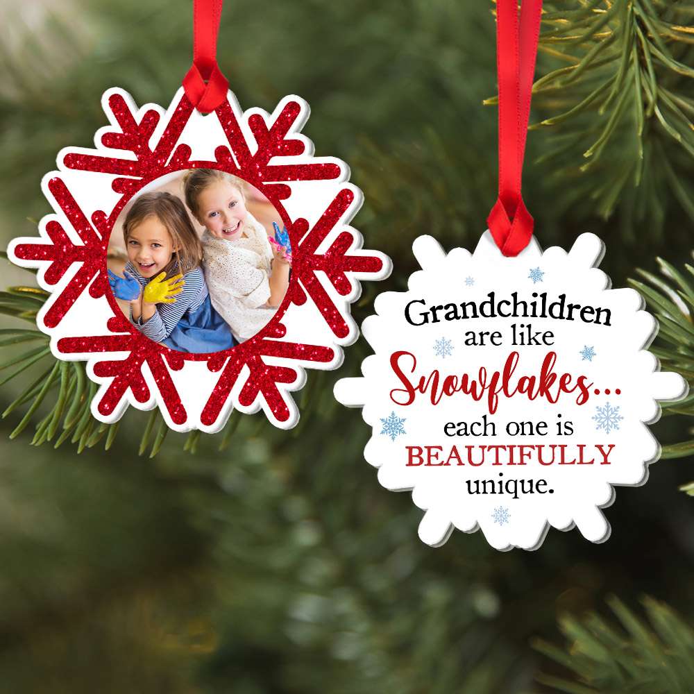 Grandkids are Like Snowflakes Each One Unique Christmas Ornament