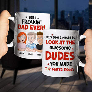 Best Freakin' Dad Ever Personalized Coffee Mug DR-WHM-03QHHN180423HH - Coffee Mug - GoDuckee