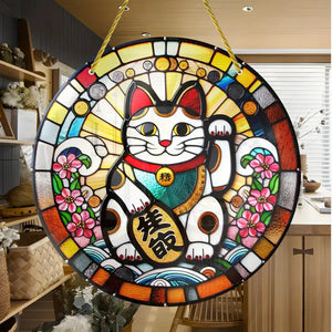 Personalized Gifts For Christmas Suncatcher Ornament 52ACQN240824 Lucky Cat - Ornament - GoDuckee