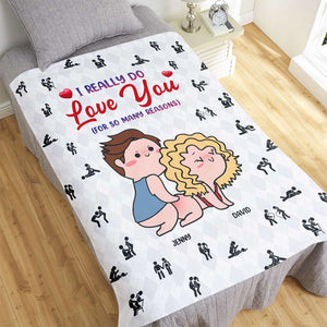Personalized Gift For Couple Blanket I Really Do Love You - Blanket - GoDuckee