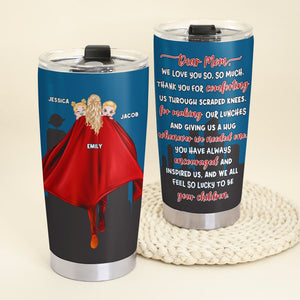 Personalized Gifts For Mom Tumbler Thank You For Comforting Us Through Scraped Knees 01QHPU050224HH Mother's Day Gifts - Tumbler Cups - GoDuckee