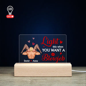 Couple, Light This When You Want A BJ, Personalized Led Light, Gift For Couple, 01NATN180723HH - Led Night Light - GoDuckee