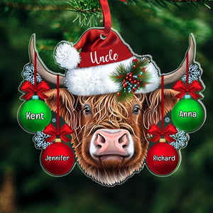 Grandma Cow-Personalized Acrylic Ornament-Gift For Family- Family Ornament - Ornament - GoDuckee