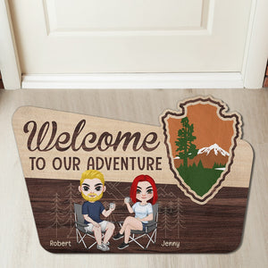 Personalized Gifts For Camping Couple Doormat Welcome To Our Adventure - Doormat - GoDuckee