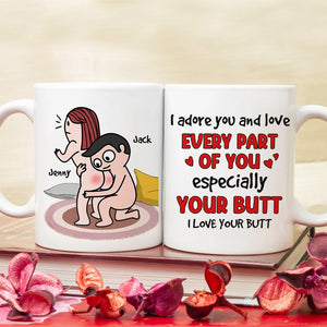 I Adore You, Couple Gift, Personalized Mug, Christmas Funny Couple Mug, Valentine's Gift - Coffee Mug - GoDuckee