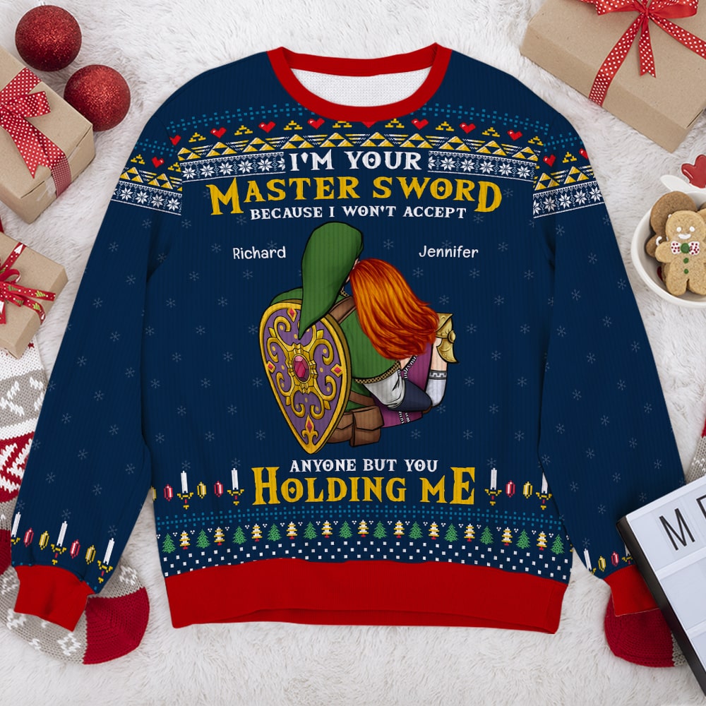 But You Holding Me! Personalized 3D Knitted Ugly Sweater-Couple Gift- Couple Sweater-02kaqn241123hh - AOP Products - GoDuckee