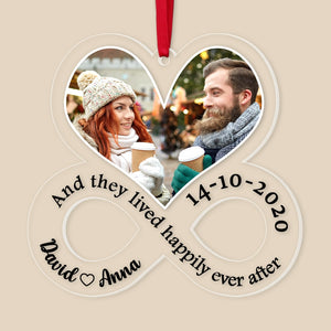 They Lived Happily Ever After-Custom Photo Acrylic Custom Shape Ornament-Couple Gift- Christmas Ornament - Ornament - GoDuckee