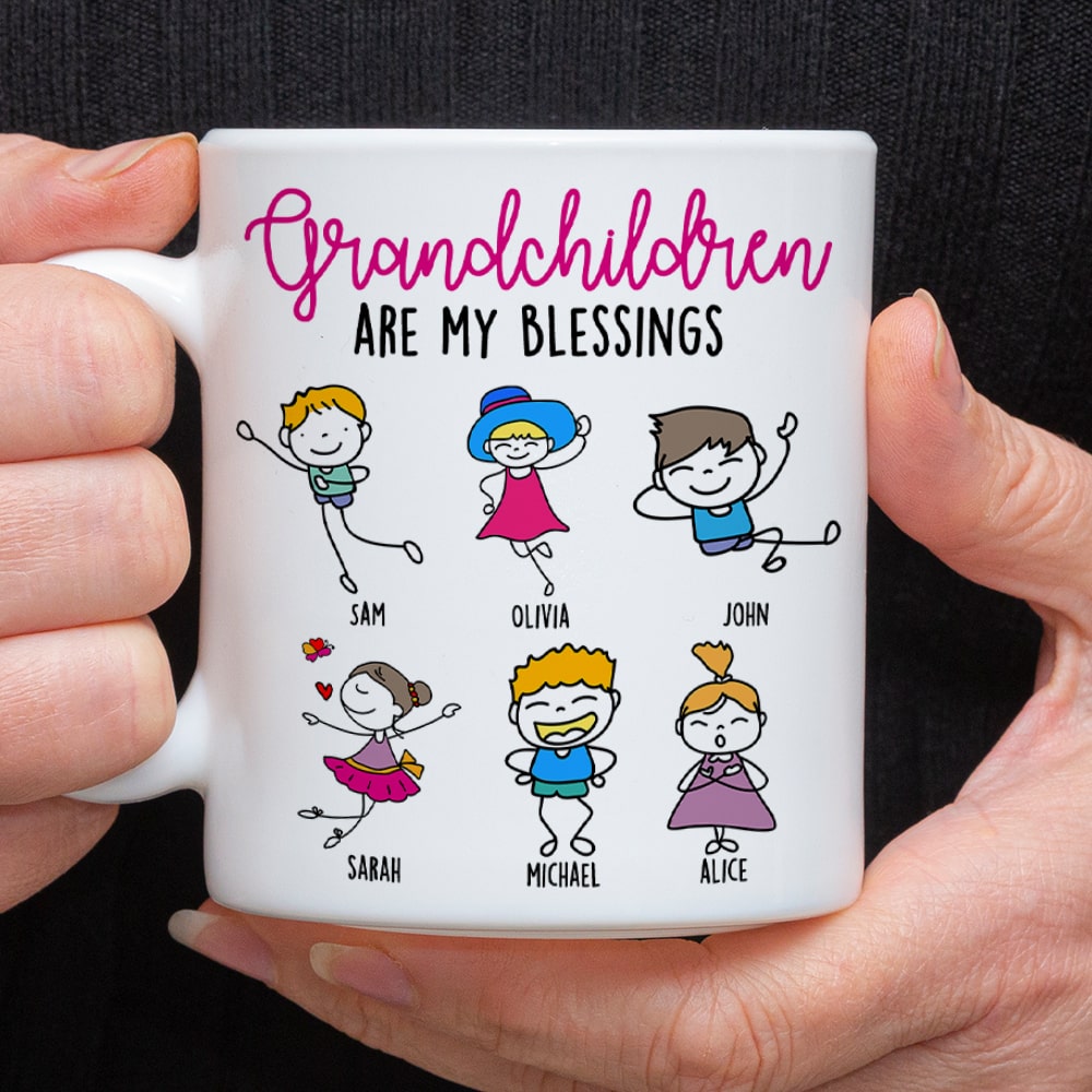 Grandchildren Are My Blessings- Personalized Coffee Mug DR-WHM-03hulh301122hg - Coffee Mug - GoDuckee